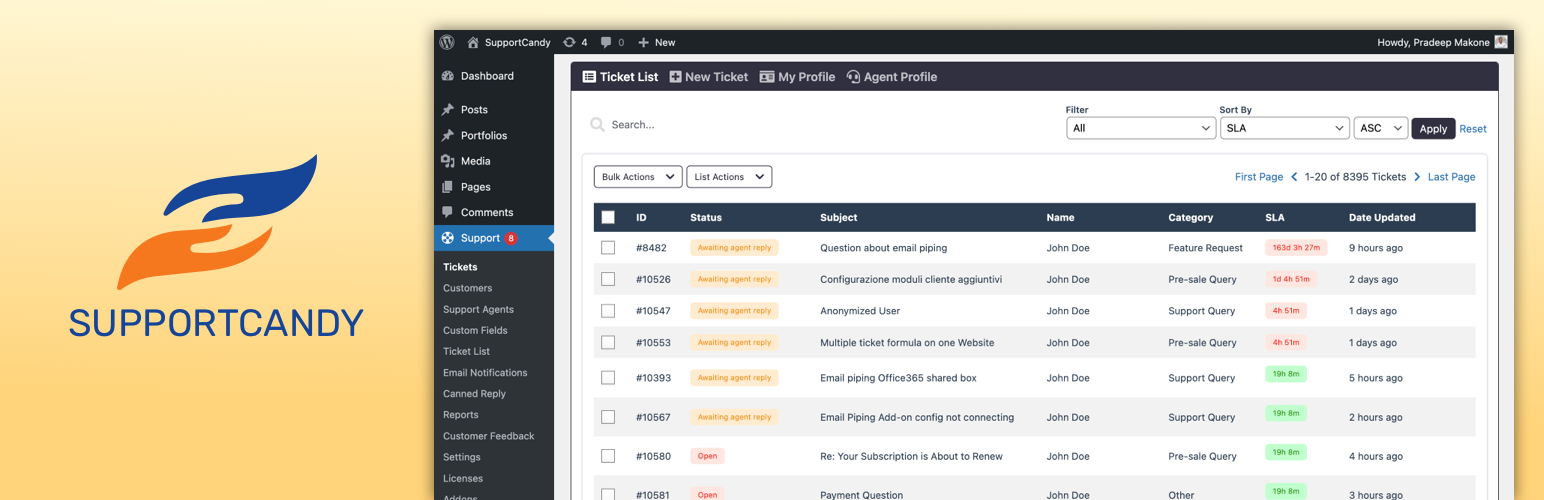 customer support plugin