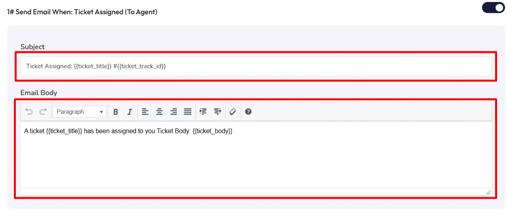Email Response Editing