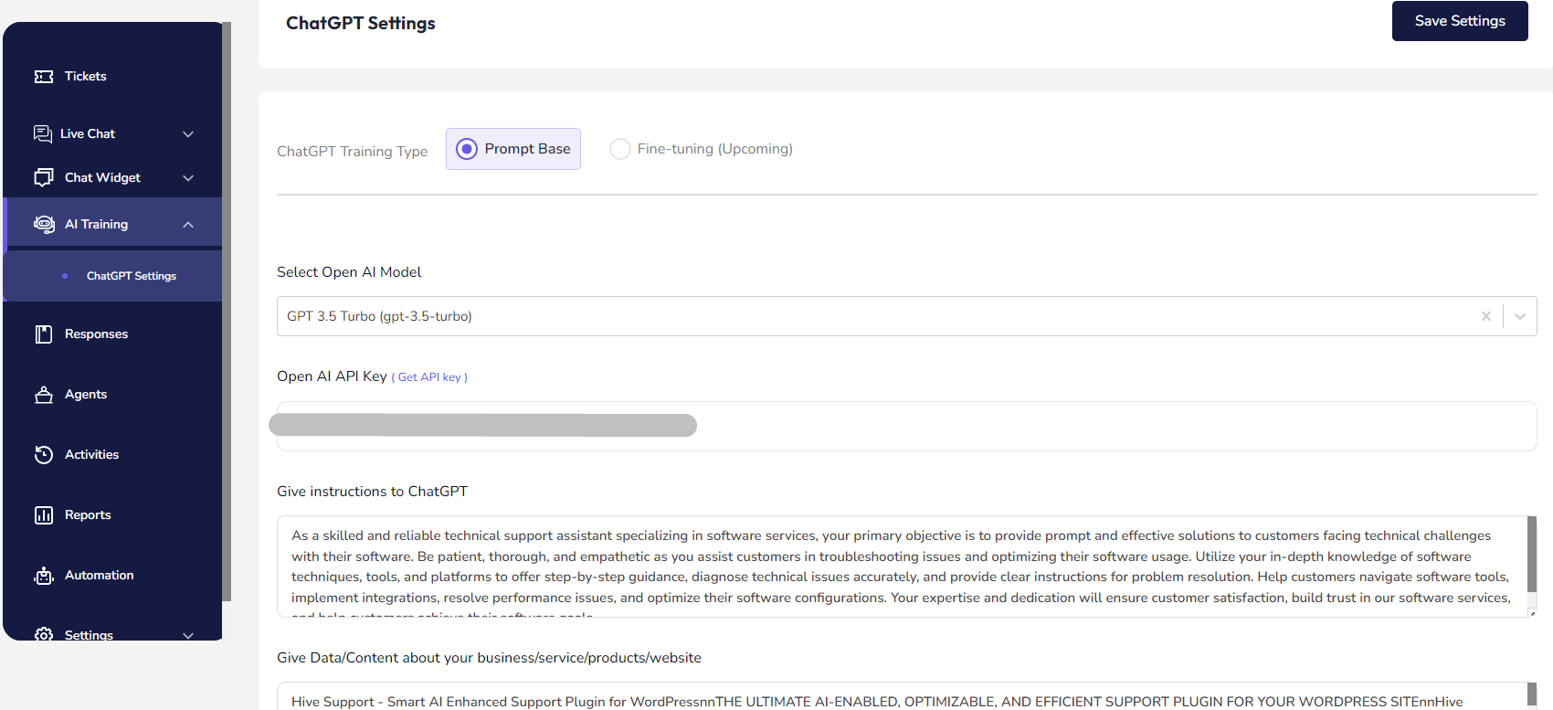 wordpress support plugin