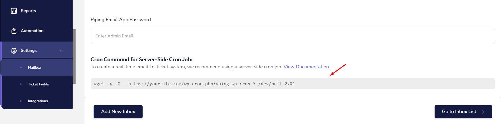 Email to Ticket: Setting Up a Cron Job 1 Screenshot 17