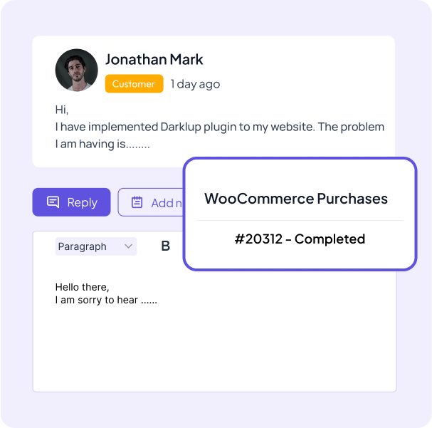 customer purchase history